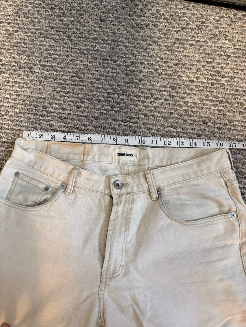 Taylor Stitch Men’s Light Beige Canvas Pants